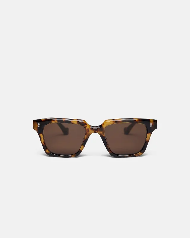 Cadao - Bio-Plastic Angular Sunglasses - Dark Amber