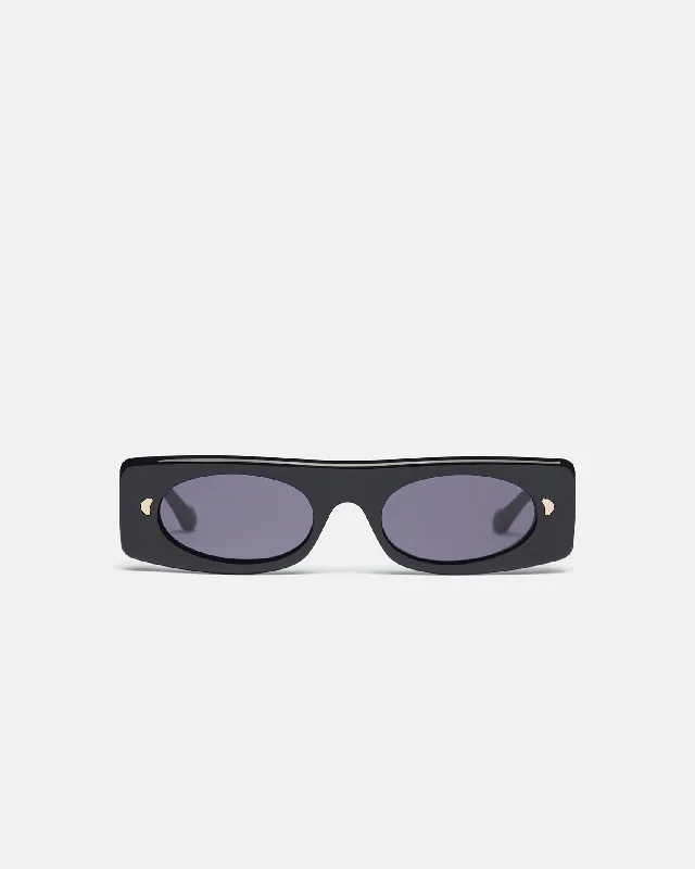 Ruthie - Bio-Plastic Visor Sunglasses - Black