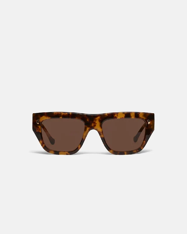 Martim - Bio-Plastic D-Frame Sunglasses - Dark Amber