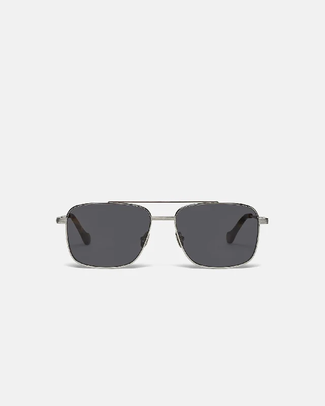 Sare - Metal Aviator Sunglasses - Silver