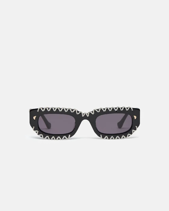 Kadee Crochet - Crocheted D-Frame Sunglasses - Black