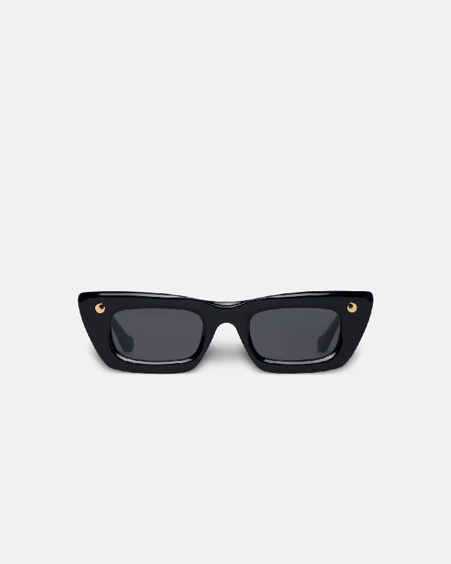 Londyn - Bio-Plastic Oversized Cat-Eye Sunglasses - Black