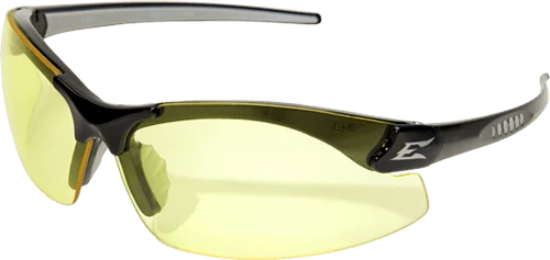 Edge Eyewear Zorge G2 DZ112-G2 Black Frame Yellow Lens Safety Glasses