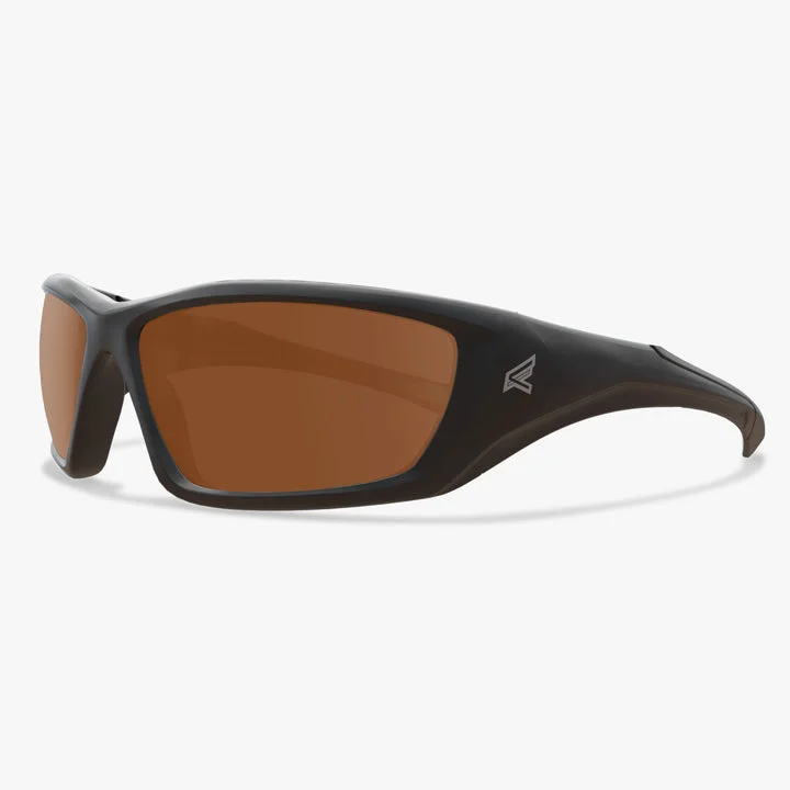 Edge Eyewear Robson TXR415 Black Frame, Polarized Copper Driving Lens Safety Glasses