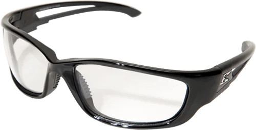 Edge Eyewear Kazbek XL GSK-XL111  Black Frame with Gasket Clear Lens Glasses