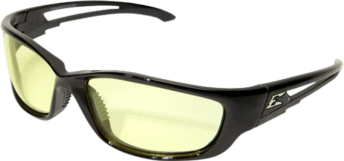 Edge Eyewear Kazbek XL GSK-XL112 Black Frame with Gasket Yellow Lens Glasses