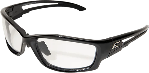 Edge Eyewear Kazbek GSK111VS Black Frame Clear Vapor Shield Lens with Gasket Glasses  - Standard Fit