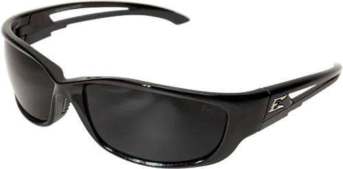 Edge Eyewear Kazbek XL GTSK-XL216  Black Frame with Gasket Polarized Smoke Lens Glasses