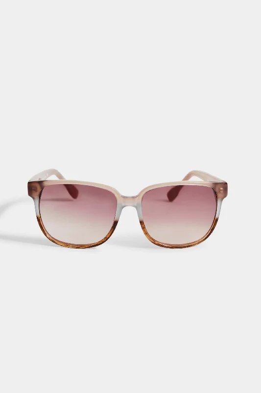 Two Tone Rectangular Sunglasses