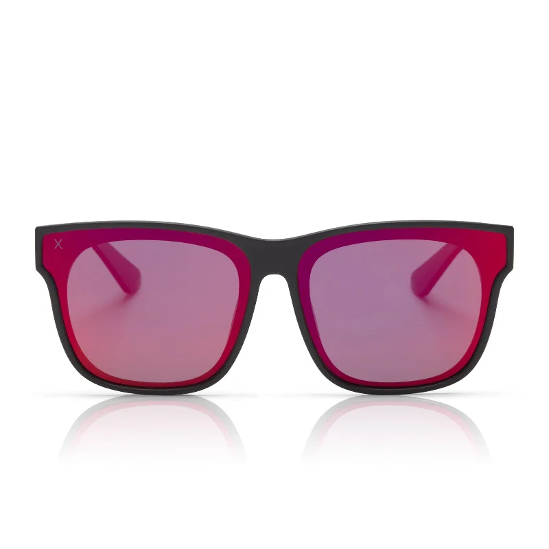 001 - matte black + resh flash sunglasses