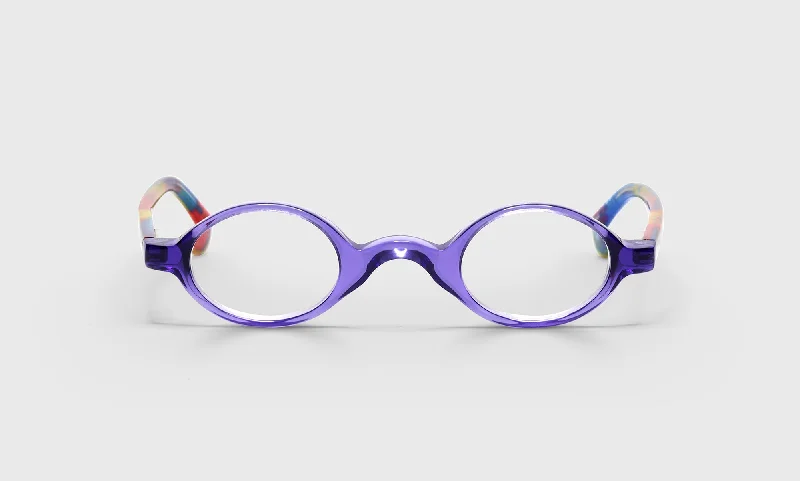 15 - Purple Crystal Front with Pink and Purple Multicolor Temples