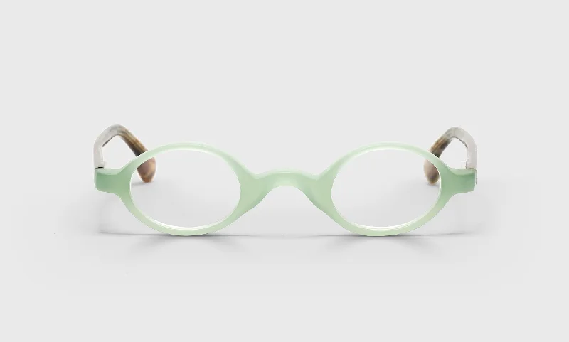 12 - Milky Green Front with Brown and Green Chop Temples