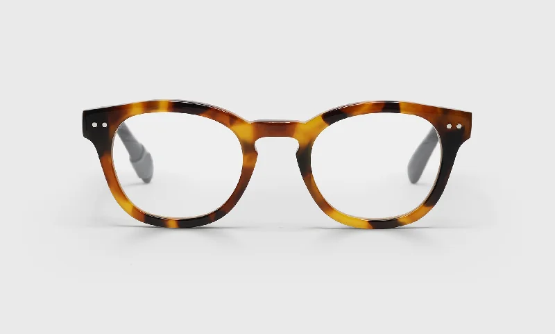 21 - Orange Tortoise Front with Black Temples