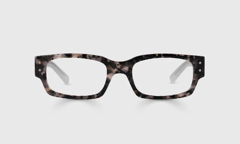 06 - Pebble and Black Tortoise Front with Milky White Temples