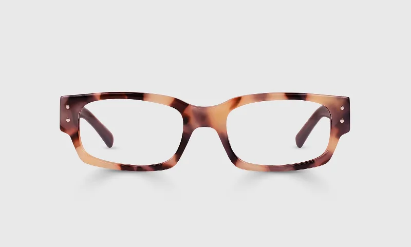 22 - Vanilla Tortoise Front with Brown Crystal Temples