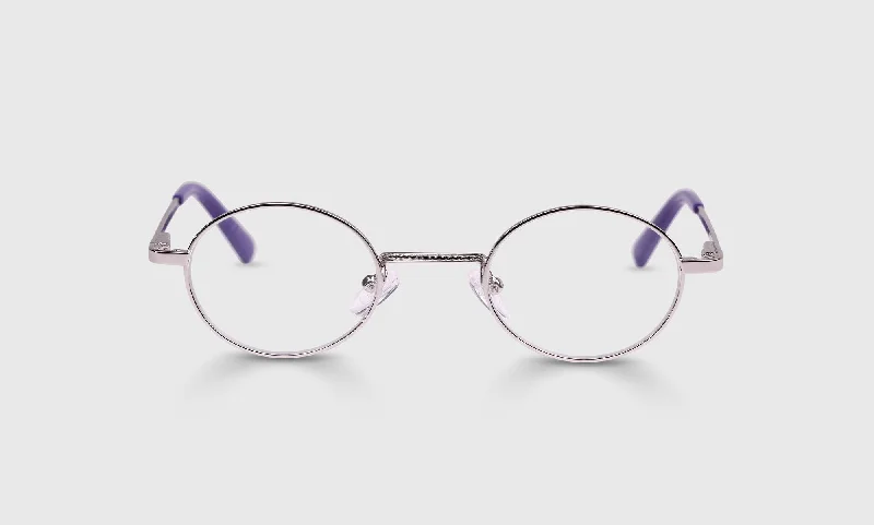 75 - Silver Metal Front with Purple Temples