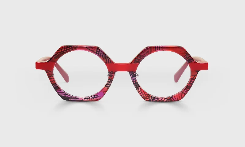 01 - Red Pattern Front with Red Temples