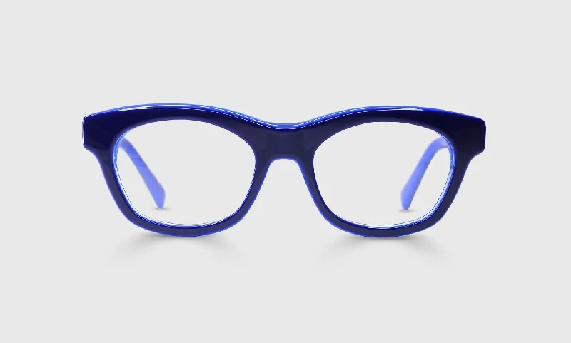 10 - Rich Navy and Cobalt-Layered Front and Temples