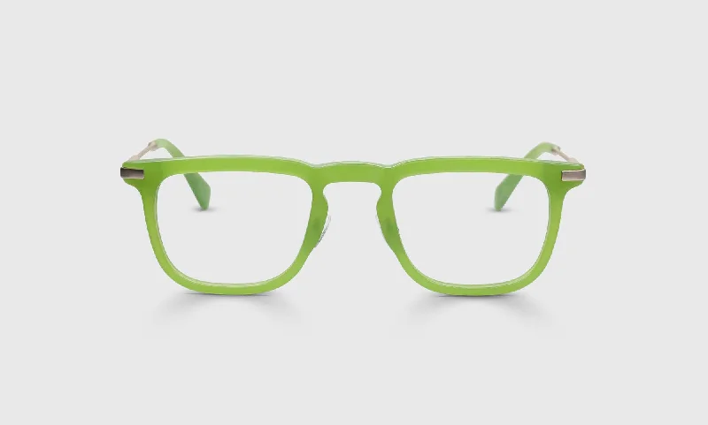 17 - Matte Green Apple Front and Metal Temples