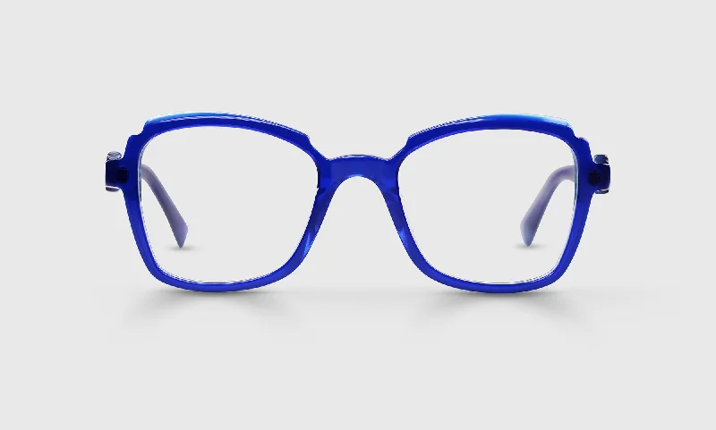 10 - Triple-Layered Crystal Blue Front and Temples