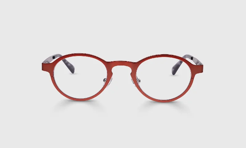 76 - Satin Matte Burnt Orange Metal Front and Temples