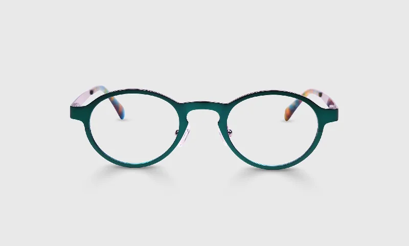 17 - Satin Matte Pine Green Metal Front and Temples