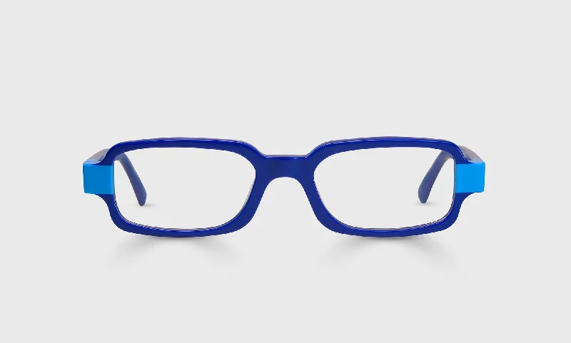 10 - Royal Blue with Cyan Front and Temples