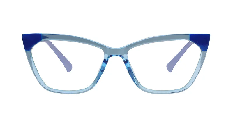 Two Tone Blue Clear Prescription Frame 7707