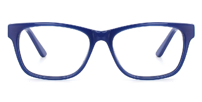 Brilliant Blue Rectangle Prescription Glasses A15457