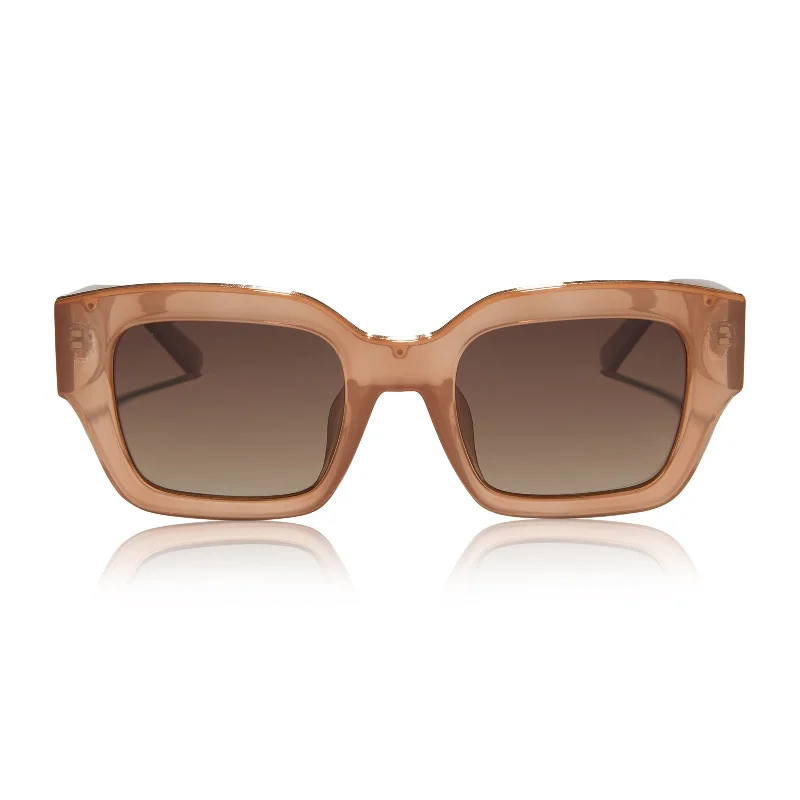 amore - taupe crystal + brown gradient polarized sunglasses