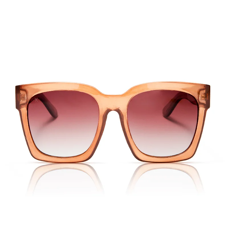 anonymous - taupe crystal + brown gradient sunglasses