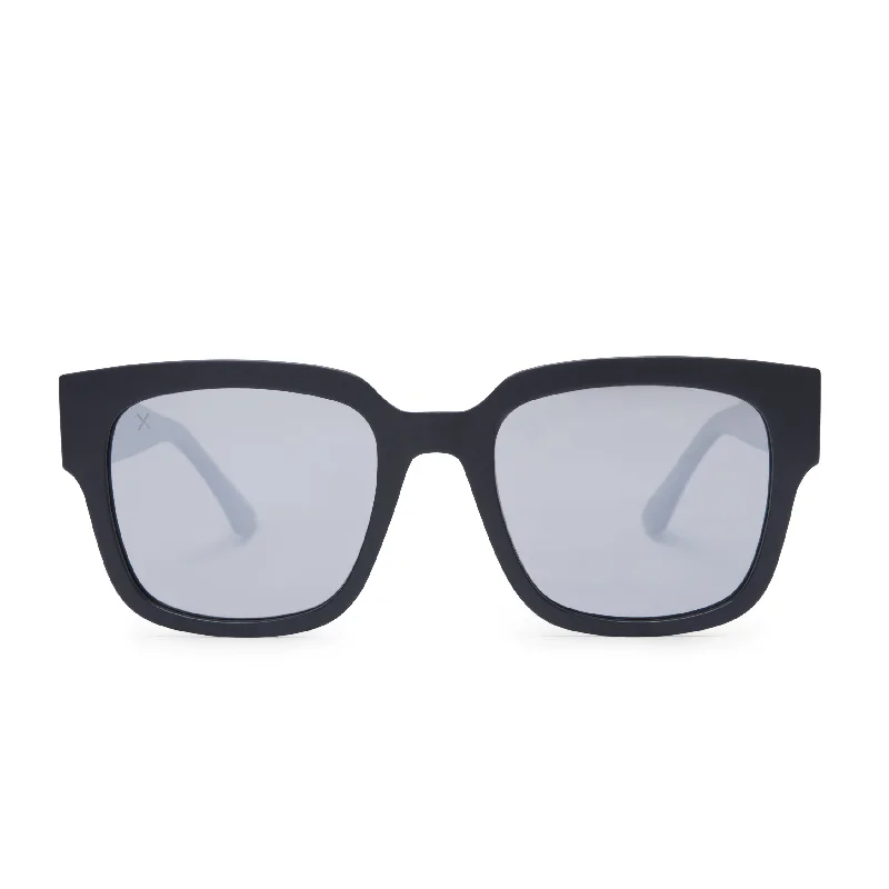 brea - matte black + grey mirror sunglasses