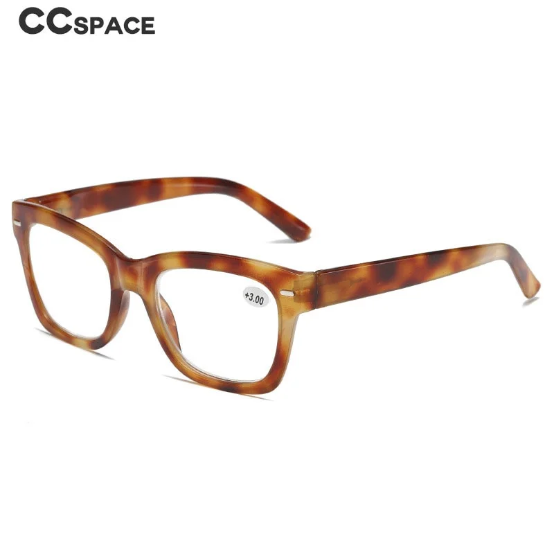 CCspace Unisex Full Rim Square Acetate Reading Glasses 55810