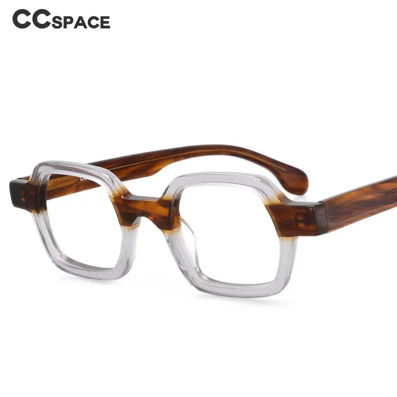 CCspace Unisex Full Rim Square Acetate Reading Glasses R49804