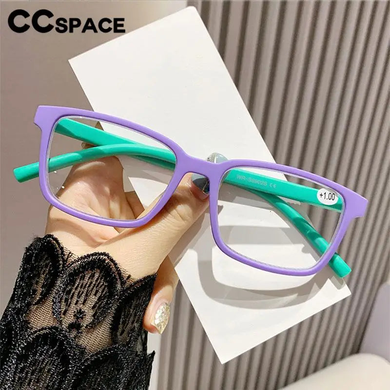 CCspace Unisex Full Rim Square Polycarbonate Reading Glasses 57584