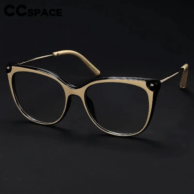 CCspace Women's Full Rim Cat Eye Tr 90 Titanium Reading Glasses R45818