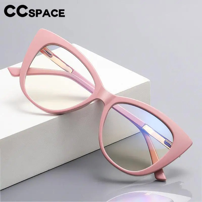 CCspace Women's Full Rim Cat Eye Tr 90 Titanium Reading Glasses 57569