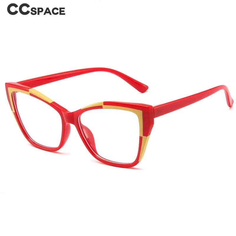 CCspace Women's Full Rim Cat Eye Tr 90 Titanium Reading Glasses R55485