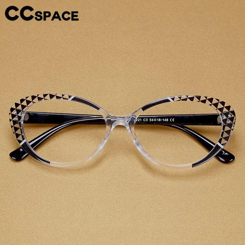 CCspace Women's Full Rim Cat Eye Tr 90 Titanium Reading Glasses R57128