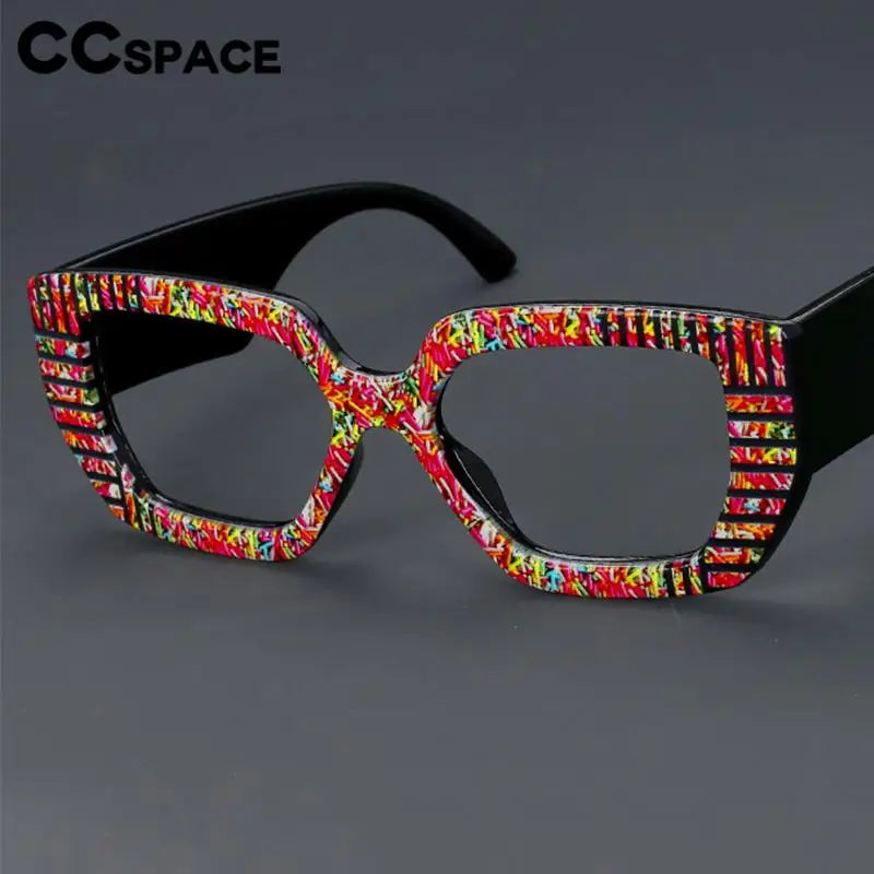 CCspace Women's Full Rim Large Square Plastic Reading Glasses R57095