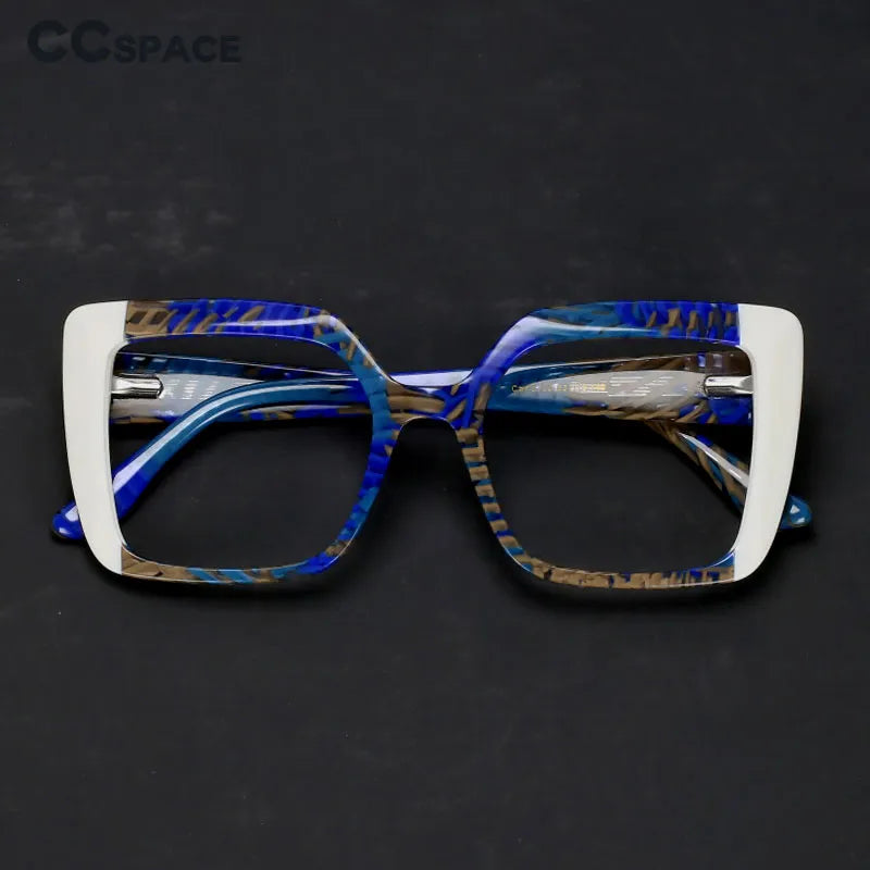 CCspace Women's Full Rim Square Acetate Hyperopic Reading Glasses R56956