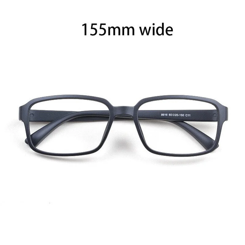 Cubojue Men's Full Rim Oversized Square 155mm Myopic Reading Glasses