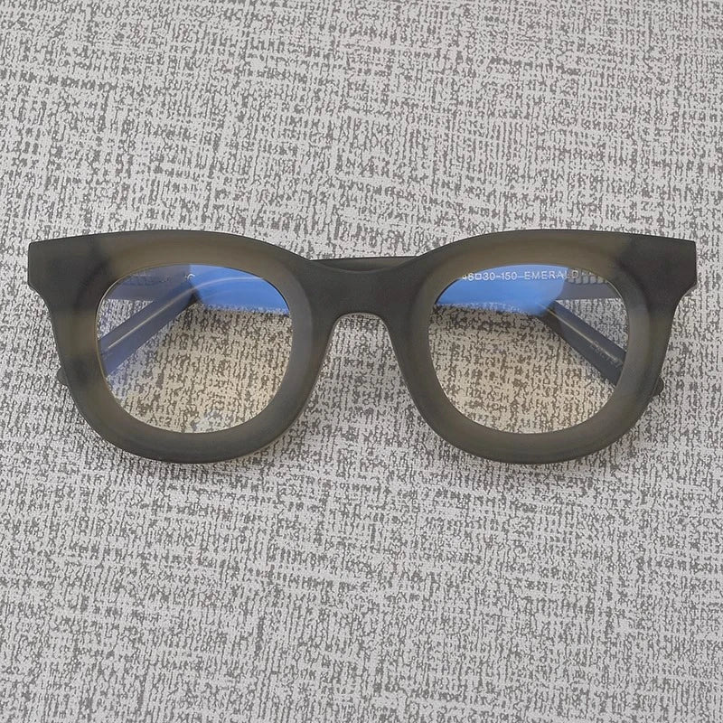 Cubojue Unisex Full Rim Square Acetate Reading Glasses Hmc46