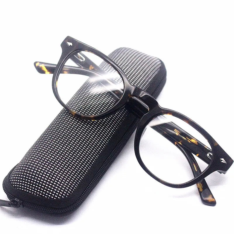 Cubojue Unisex Full Rim Square Acetate Reading Glasses Xh0002