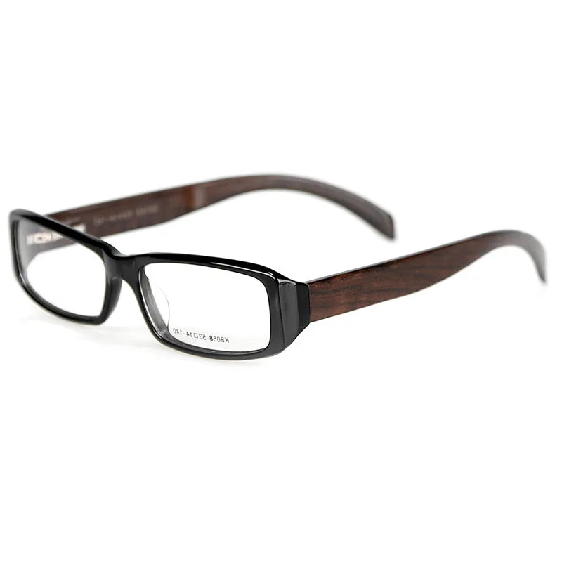 Cubojue Unisex Full Rim Square Wood Reading Glasses K8058