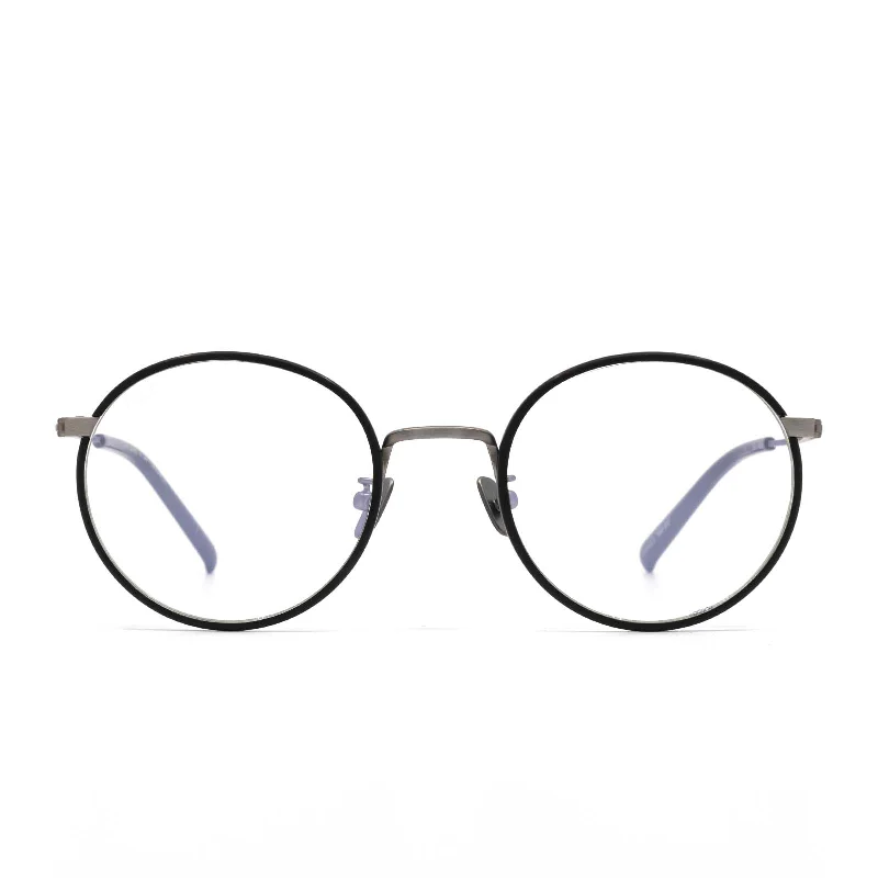 DAISY - ANTIQUE GUNMETAL + BLUE LIGHT TECHNOLOGY CLEAR GLASSES