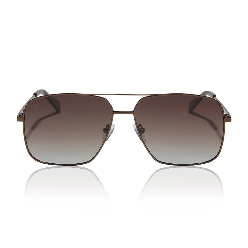 encino - chocolate brown + brown gradient polarized sunglasses