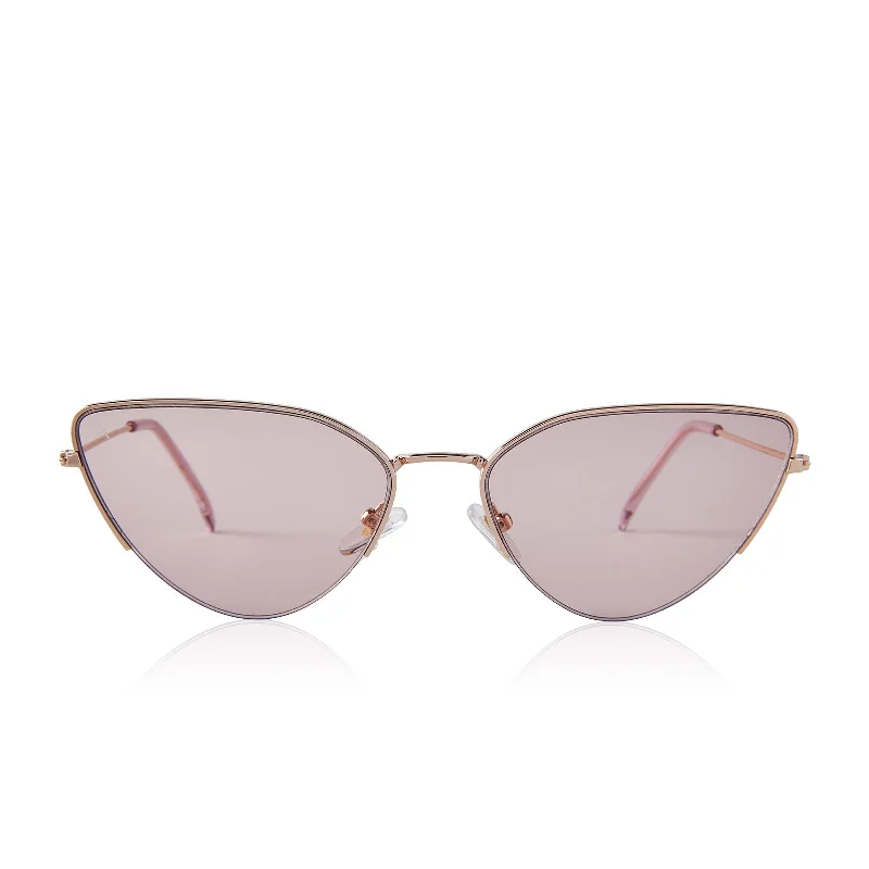 fairfax - shiny gold + rose pink tint sunglasses