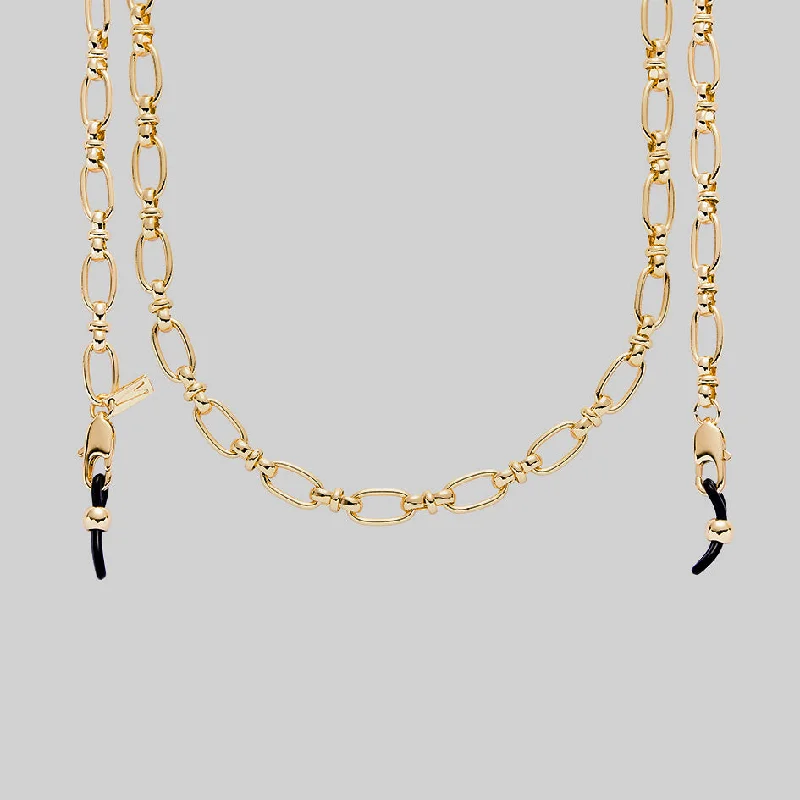 GETAWAY. Chunky Glasses Chain - Gold