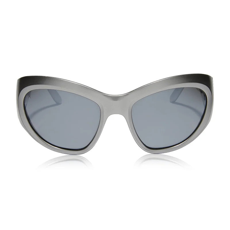 incognito - glossy silver + silver mirror polarized sunglasses